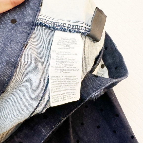 Madewell 9" High Rise Skinny Polka Dot Patterned Denim Jeans Size 28 - Picture 9 of 10